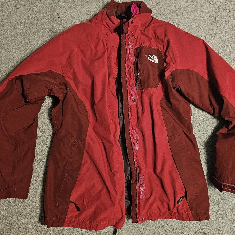 The North Face Men's Red and Maroon Performance Jacket